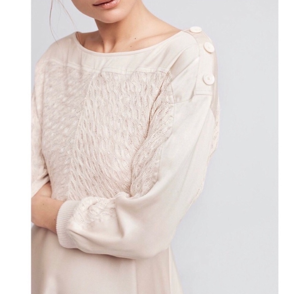 NWT Anthropologie Holding Horses Noa Dolman Dress in Tan M - Picture 2 of 11